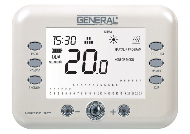 General ABR-300 SET Programlanabilir, Kablosuz, Dijital, Swarovski Taşlı Oda Termostatı
