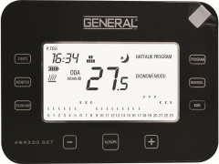 General ABR-320 SET - SİYAH - Programlanabilir, Kablosuz, Dijital, Dokunmatik Oda Termostatı