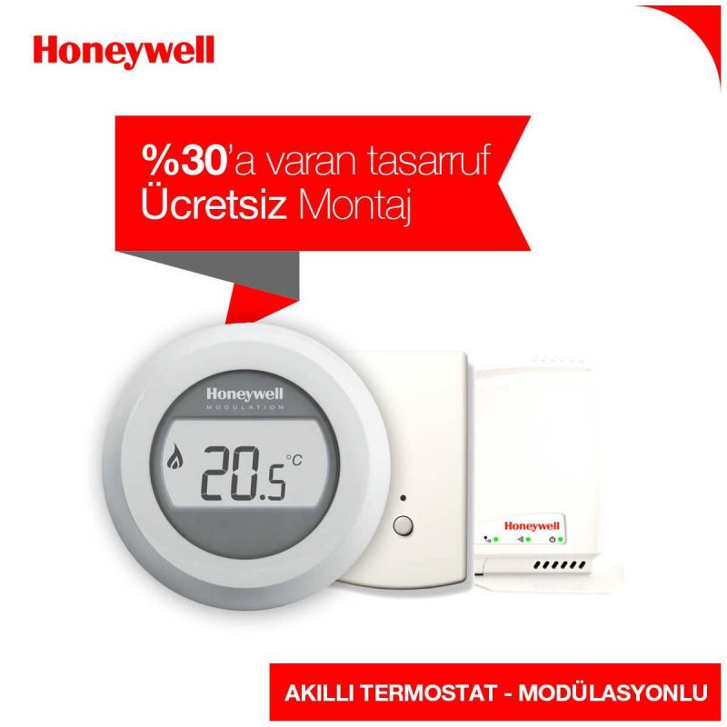 Honeywell Kablosuz, Modülasyonlu Dijital Oda Termostatı  Y87RF2008+RFG100